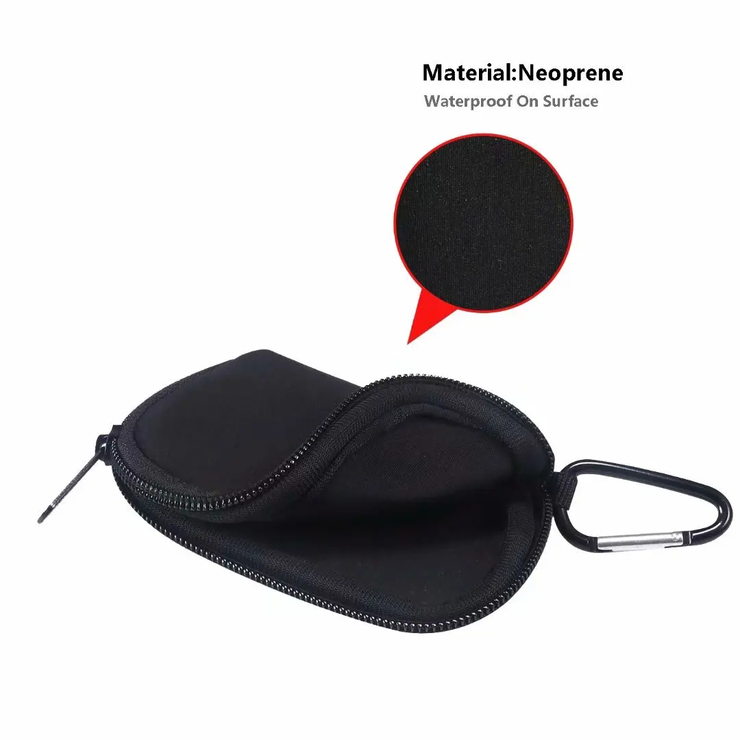 Neoprene Shockproof Mini Storage Bag Belt Clip Bluetooth Earphone Case For Airpods Pro 2 3 4 i12 TWS Cover Charger Car Key Pouch