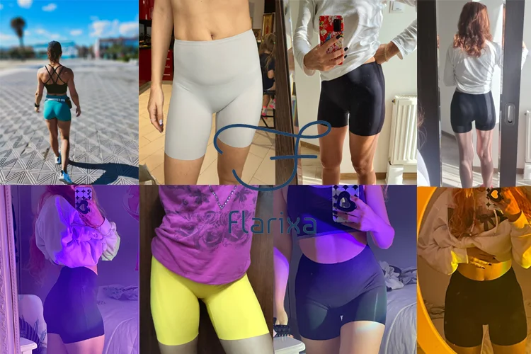 Flarixa Women's Seamless Shorts Safety Pants High Waist Large Size Ice Silk Boxer Panties Anti Friction Skirt Shorts