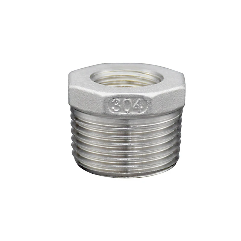 1/8" 1/4" 3/8" 1/2" 3/4" 1" - 2" NPT Male To Female Thread 304 Stainless Steel Reducer Bushing Reducing Pipe Fitting Connector
