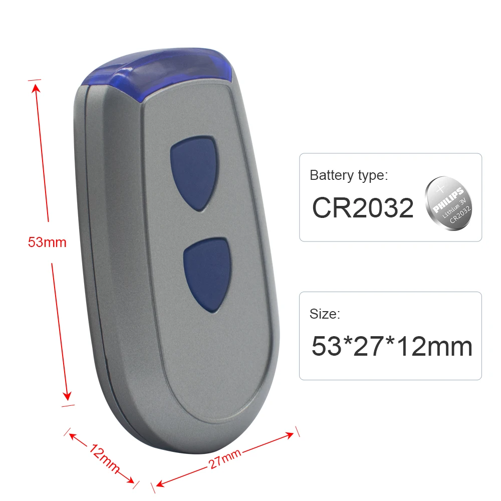 Normstahl / Crawford Standard Steel T433-4 Garage Remote Control RCU 433 2K 4K EA 433 2KS 4KS N002800 433MHz Rolling Code