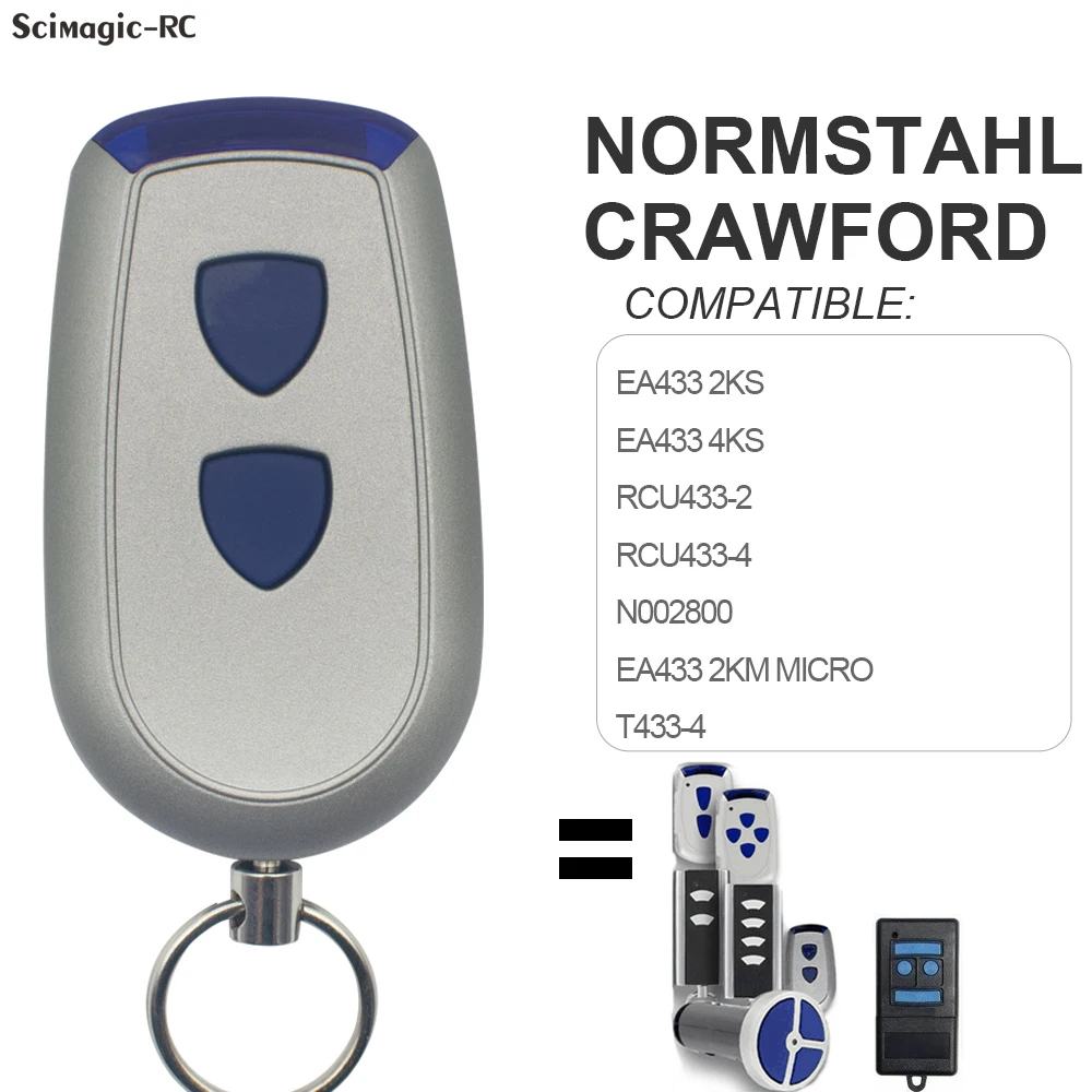 Normstahl / Crawford Standard Steel T433-4 Garage Remote Control RCU 433 2K 4K EA 433 2KS 4KS N002800 433MHz Rolling Code
