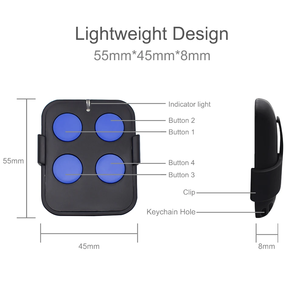 Normstahl / Crawford Standard Steel T433-4 Garage Remote Control RCU 433 2K 4K EA 433 2KS 4KS N002800 433MHz Rolling Code