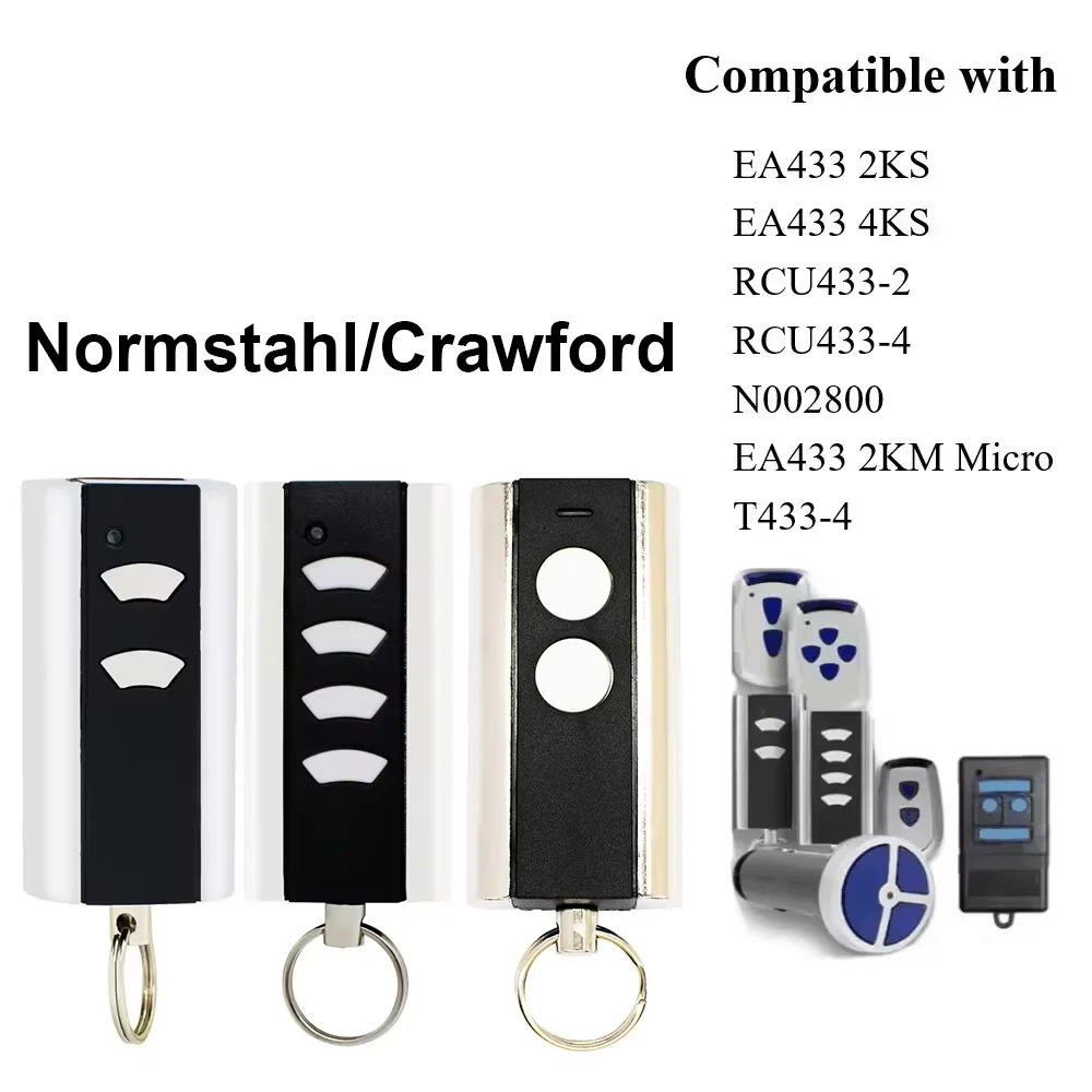 Normstahl / Crawford Standard Steel T433-4 Garage Remote Control RCU 433 2K 4K EA 433 2KS 4KS N002800 433MHz Rolling Code