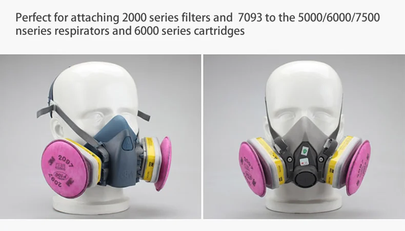 2pcs/Pack 502 Filter Adapter Fit For 2091/7093 Particulate Filter For 6200/7502/6800/5000 Series Gas Respirator Mask Accessories