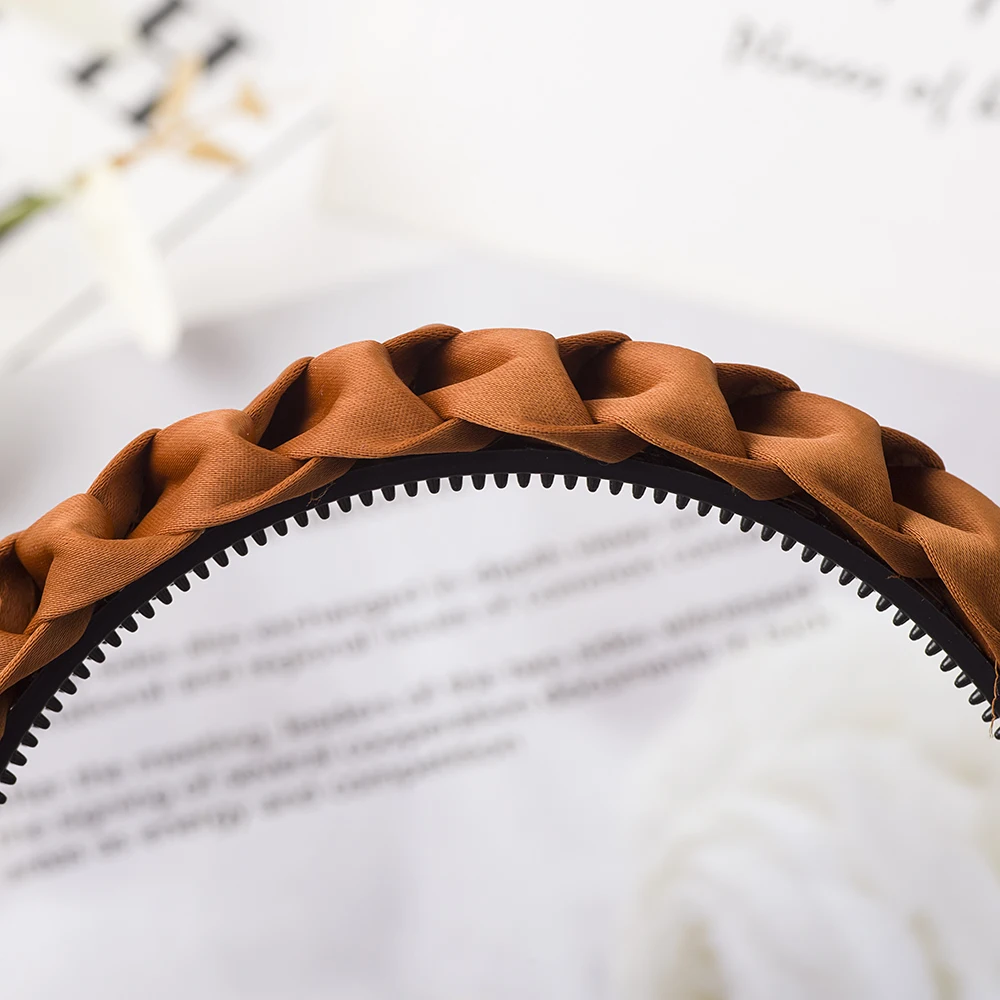 Braided Headband Women Girls Elastic Hairbands Non-slip Fashion Weaving Hair Hoop Bands Female Bezel Hair Accessories Headwear