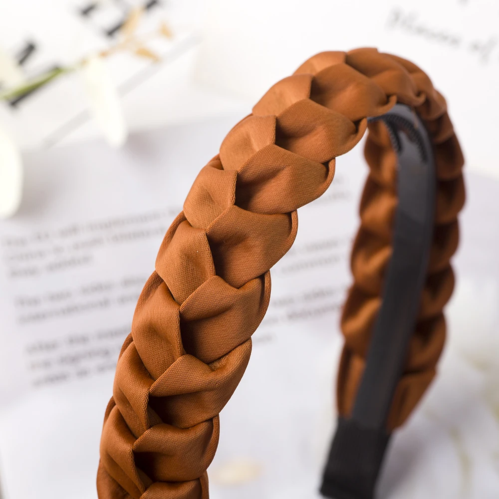 Braided Headband Women Girls Elastic Hairbands Non-slip Fashion Weaving Hair Hoop Bands Female Bezel Hair Accessories Headwear