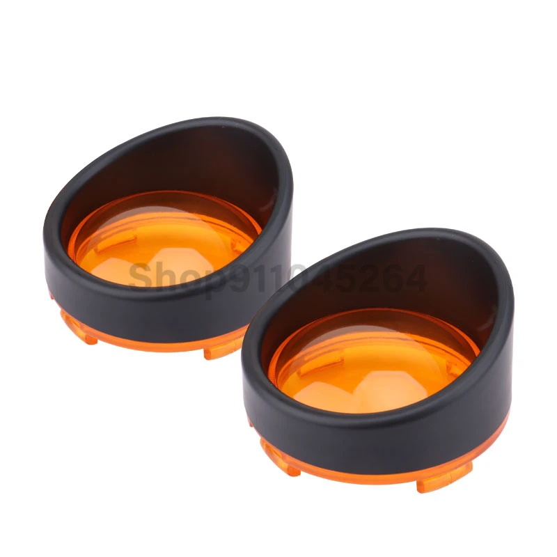 Motorcycle ABS Turn Signal Light Blinker Bezels Indicator Lens Trim Lens Cover For Harley Touring Sportster Softail Dyna V-Rod