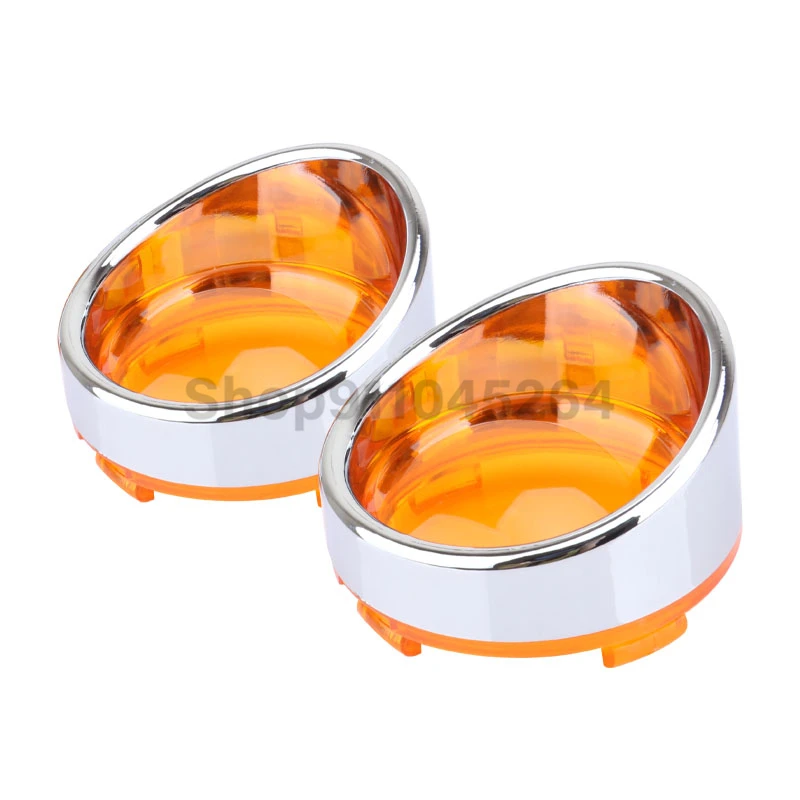 Motorcycle ABS Turn Signal Light Blinker Bezels Indicator Lens Trim Lens Cover For Harley Touring Sportster Softail Dyna V-Rod