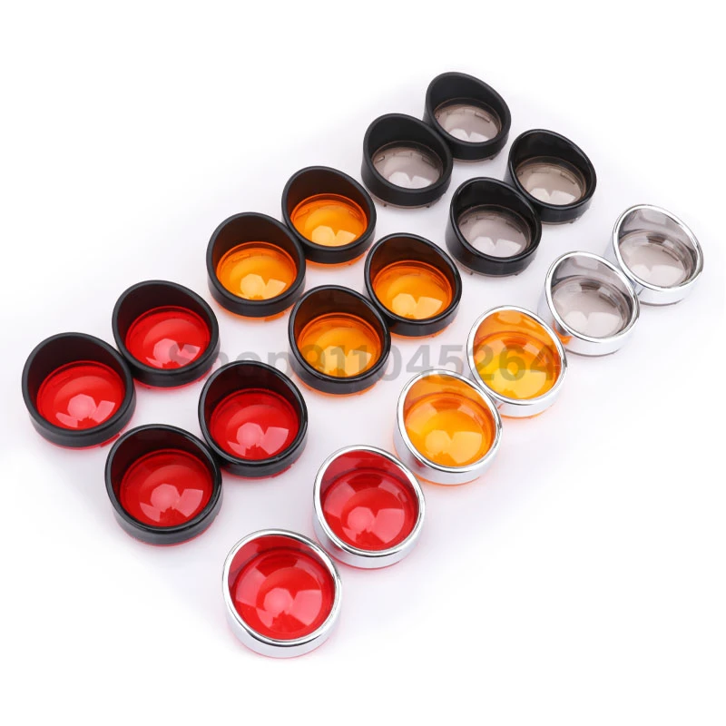 Motorcycle ABS Turn Signal Light Blinker Bezels Indicator Lens Trim Lens Cover For Harley Touring Sportster Softail Dyna V-Rod