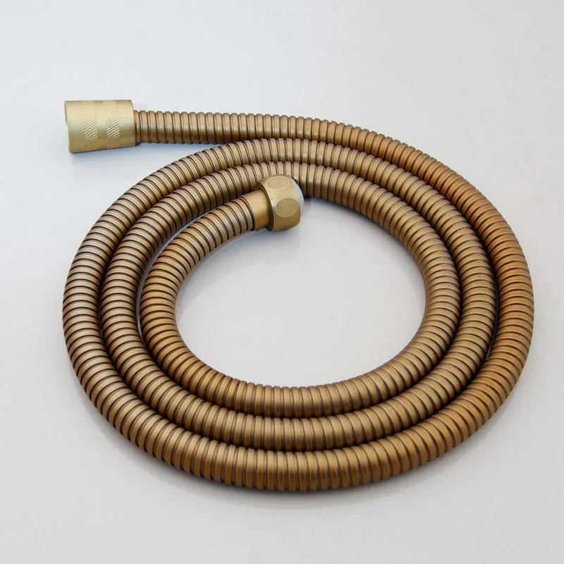 Antique Brass Shower Head Bathroom Hand Shower Head 1.5m Shower Hose