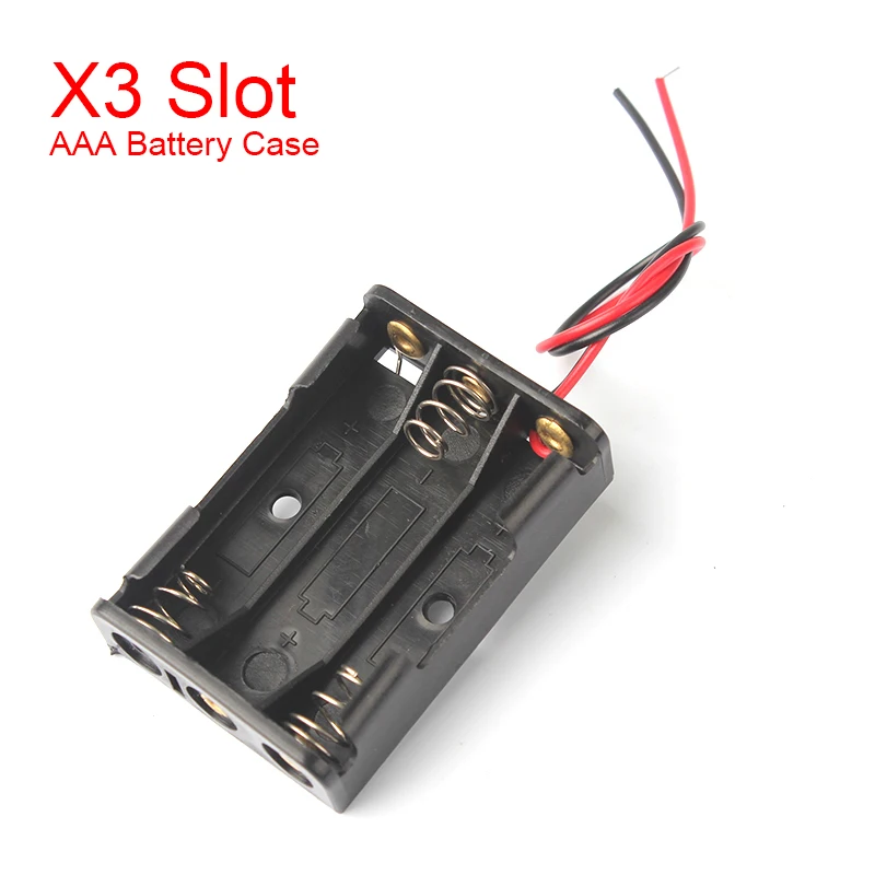 New AAA Power Bank Cases 1X 2X 3X 4X AAA Battery Holder Storage Box Case 1 2 3 4 Slot AAA Batteries Container With Wire Lead