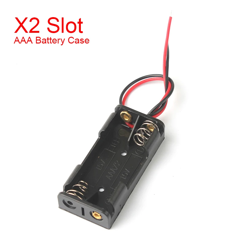 New AAA Power Bank Cases 1X 2X 3X 4X AAA Battery Holder Storage Box Case 1 2 3 4 Slot AAA Batteries Container With Wire Lead