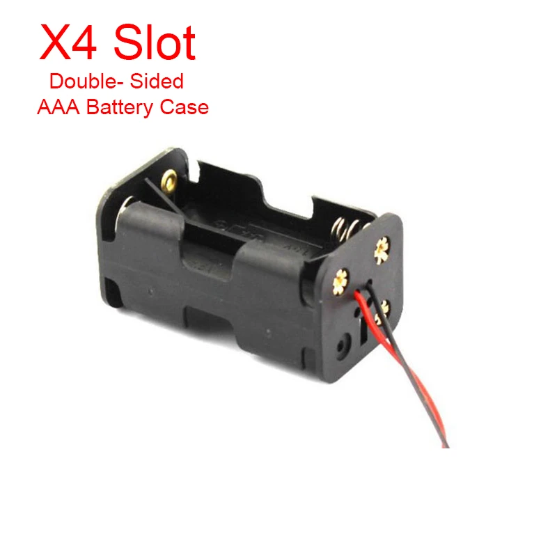 New AAA Power Bank Cases 1X 2X 3X 4X AAA Battery Holder Storage Box Case 1 2 3 4 Slot AAA Batteries Container With Wire Lead