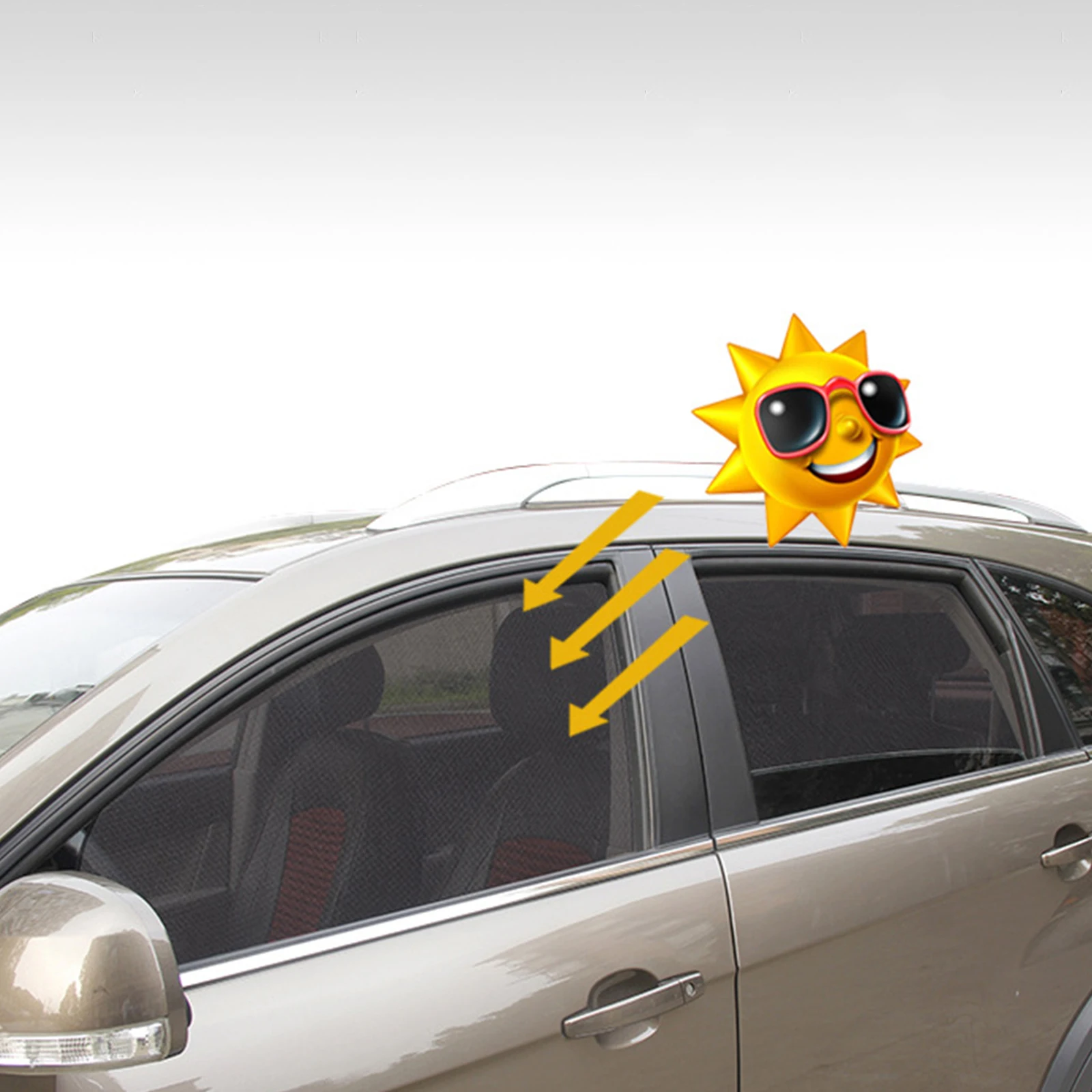 Magnetic Car Sun Shade UV Protection Car Curtain Car Window Sunshade Side Window Mesh Sun Visor Summer Protection Window Film