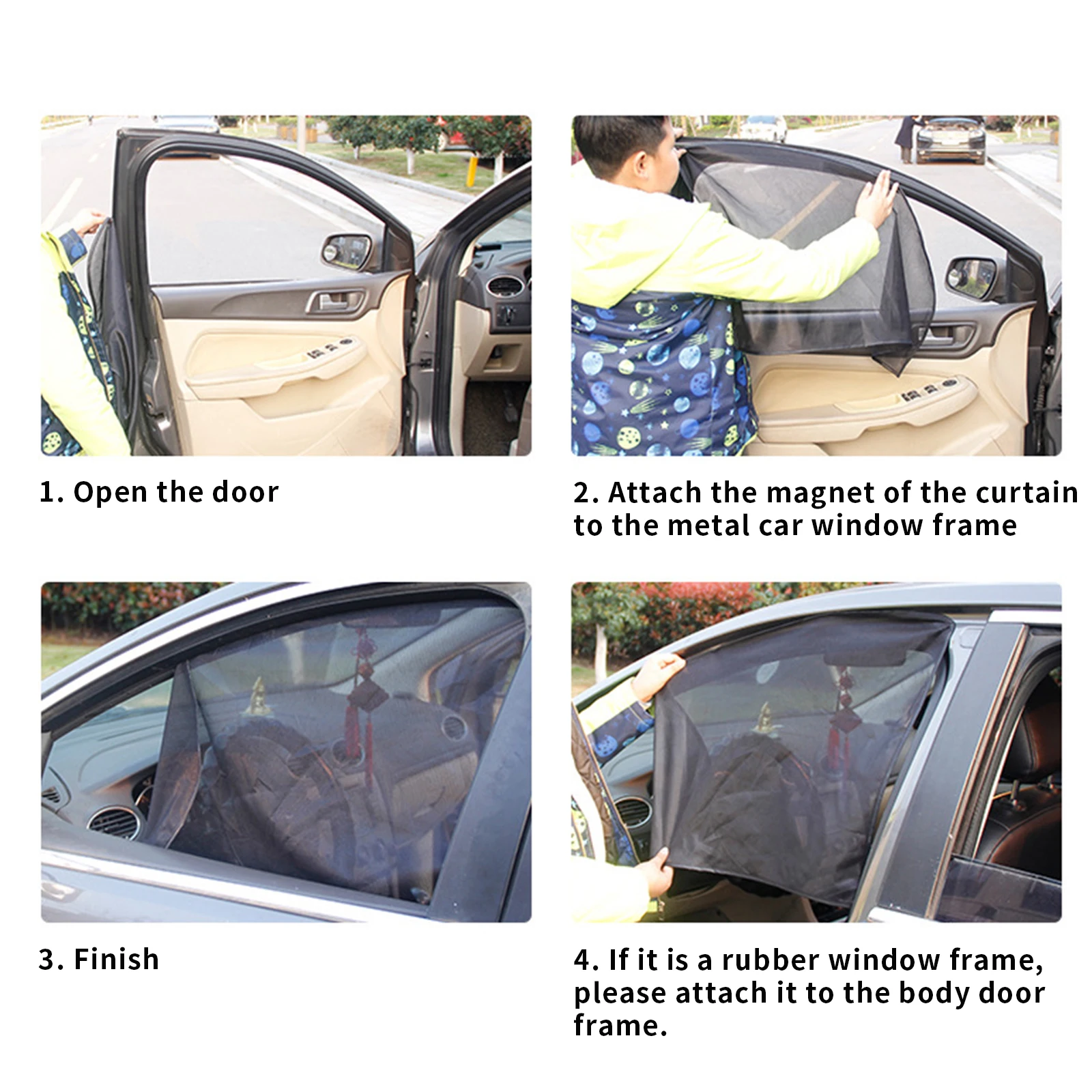 Magnetic Car Sun Shade UV Protection Car Curtain Car Window Sunshade Side Window Mesh Sun Visor Summer Protection Window Film