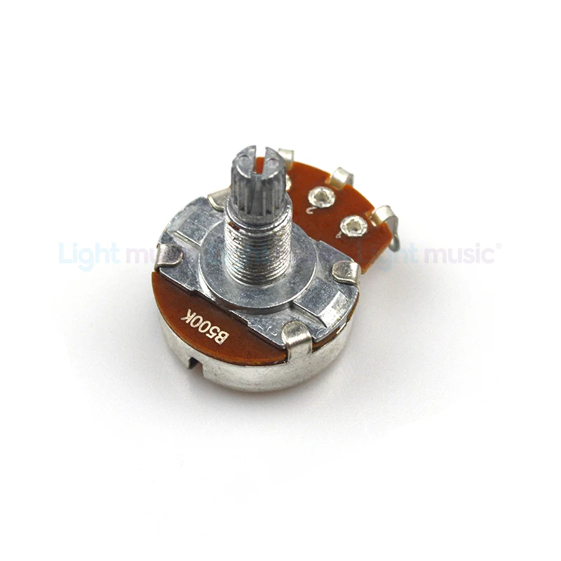2pcs A500K/B500K Electric Guitar15mm 18mm Split Shaft Linear Taper Potentiometer Volume Tone Big Guitar Pot