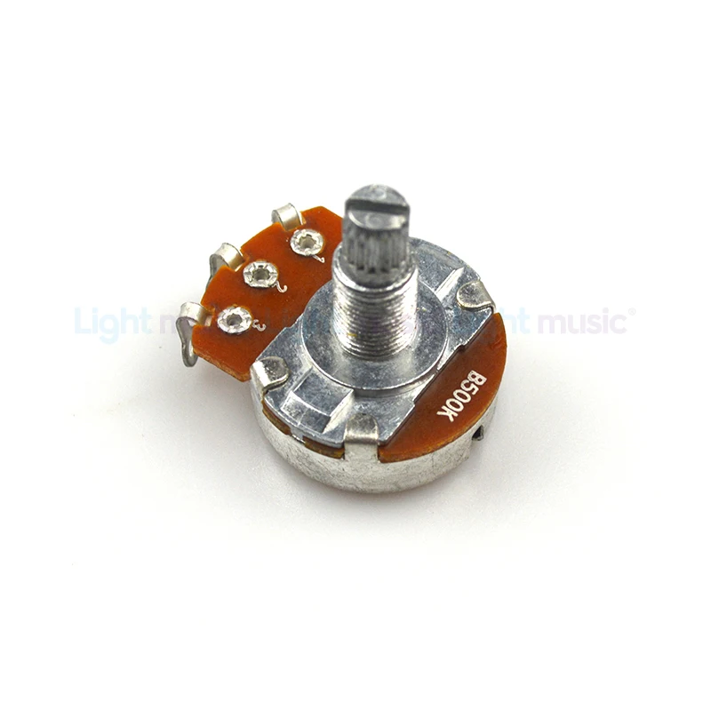 2pcs A500K/B500K Electric Guitar15mm 18mm Split Shaft Linear Taper Potentiometer Volume Tone Big Guitar Pot