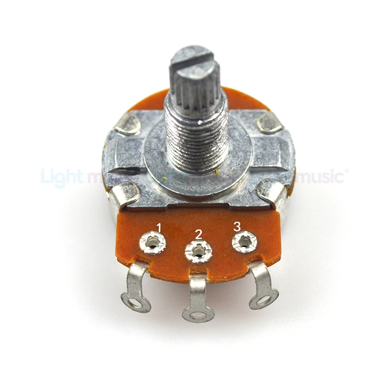2pcs A500K/B500K Electric Guitar15mm 18mm Split Shaft Linear Taper Potentiometer Volume Tone Big Guitar Pot