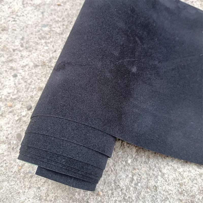 50*200cm Premium Quality Velvet Suede Fabric Vinyl Car Wrap Sticker Black Red Self Adhesive Velvet Cloth Film For Car Styling