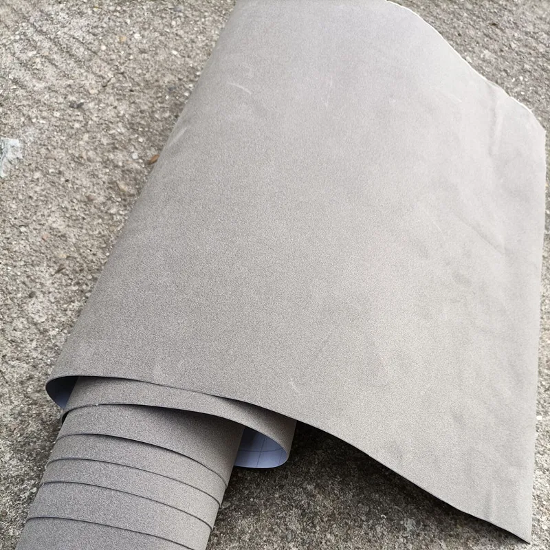 50*200cm Premium Quality Velvet Suede Fabric Vinyl Car Wrap Sticker Black Red Self Adhesive Velvet Cloth Film For Car Styling