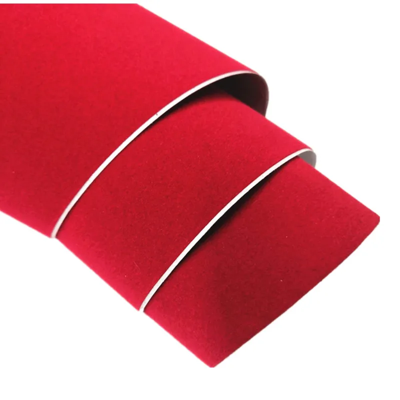 50*200cm Premium Quality Velvet Suede Fabric Vinyl Car Wrap Sticker Black Red Self Adhesive Velvet Cloth Film For Car Styling