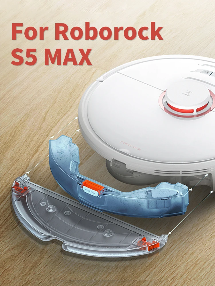 For XiaoMi Roborock S5 Max S6 MaxV S6 Pure Vacuum Spare Parts Water Tank Dust Box HEPA Filter Main Brush Mop Cloth Side Brush