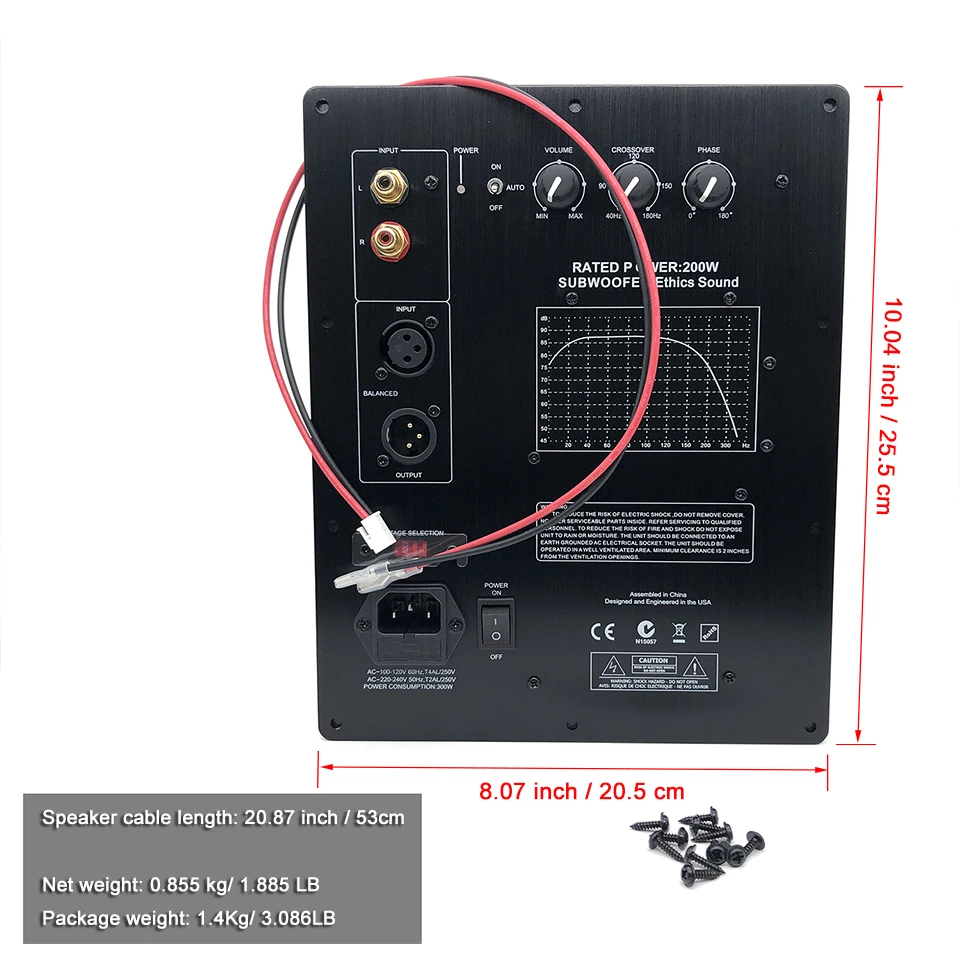 2025NEW HIFI Heavy Duty Digital Active Subwoofer Amplifier Board Mono 200W Pure Bass Amplifier Board Home Theatre Audio 110/220V