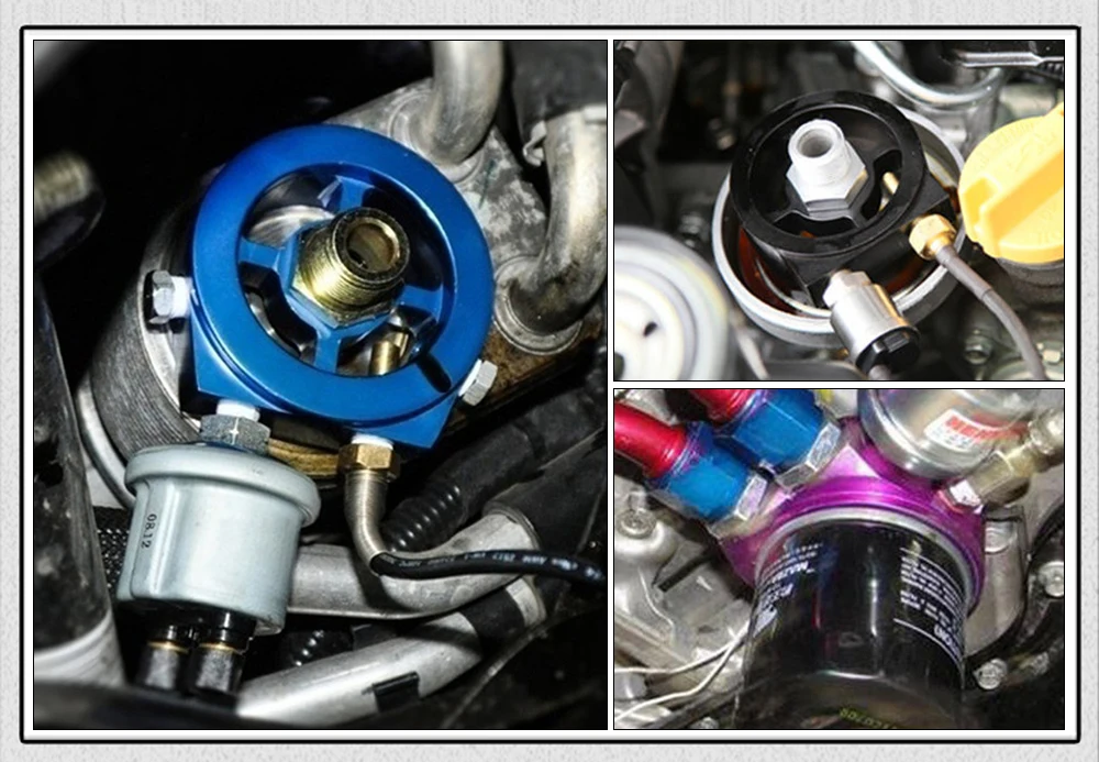 PQY - Oil Filter Cooler Sandwich Plate Adapter M20*1.5 and 3/4-16 Universal Oil Adapter Car Meter PQY6722