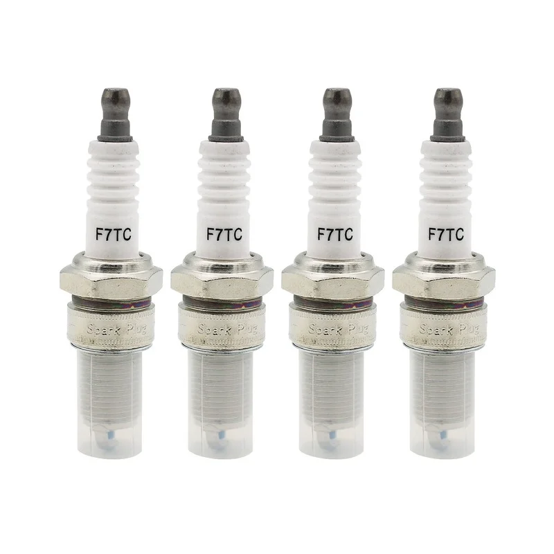 4 Pcs Spark Plugs F7TC for Machinery 4 Stroke Engine GX120 GX160 GX200 GX240 GX270 GX340 GX390