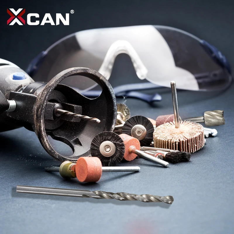 XCAN Abrasive Tool for Dremel Rotary Tool Sanding Grinding Drilling HSS Saw Blade Sanding Drum Woolen Polishing Wheel Wood Drill