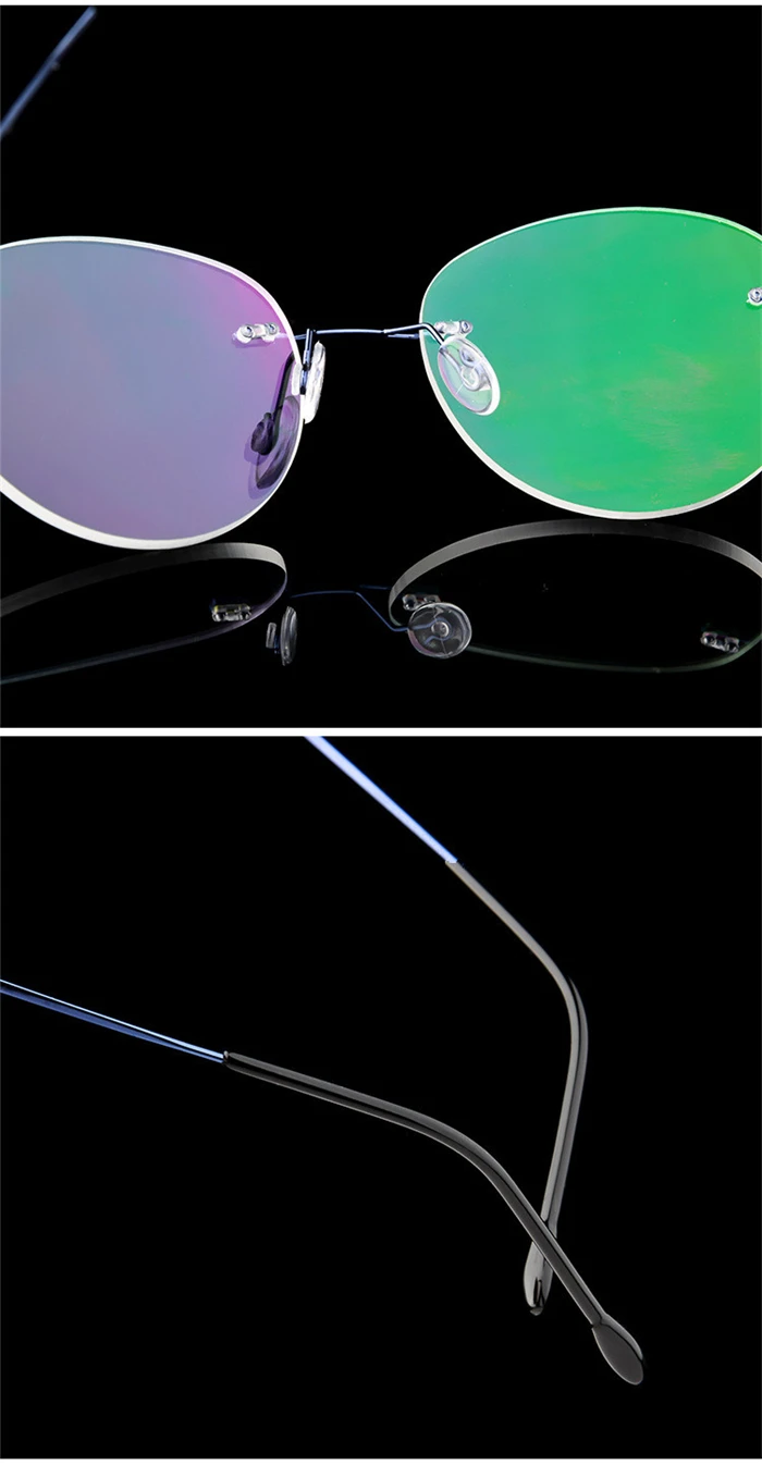 Framless Round Myopia Glasses Finished Women Men Ultra-light Rimless Shortsighted Prescription Eyeglasses 0 -0.5 -0.75 To -6.0
