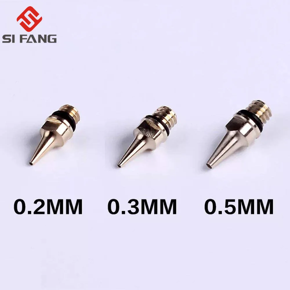 1/3pcs set 0.2/0.3/0.5mm Airbrush Nozzle Needle Airbrushes Spray Gun Spraying Paint Sprayer Replacement parts Tool Accessories