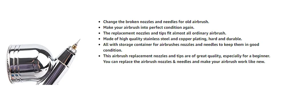 1/3pcs set 0.2/0.3/0.5mm Airbrush Nozzle Needle Airbrushes Spray Gun Spraying Paint Sprayer Replacement parts Tool Accessories