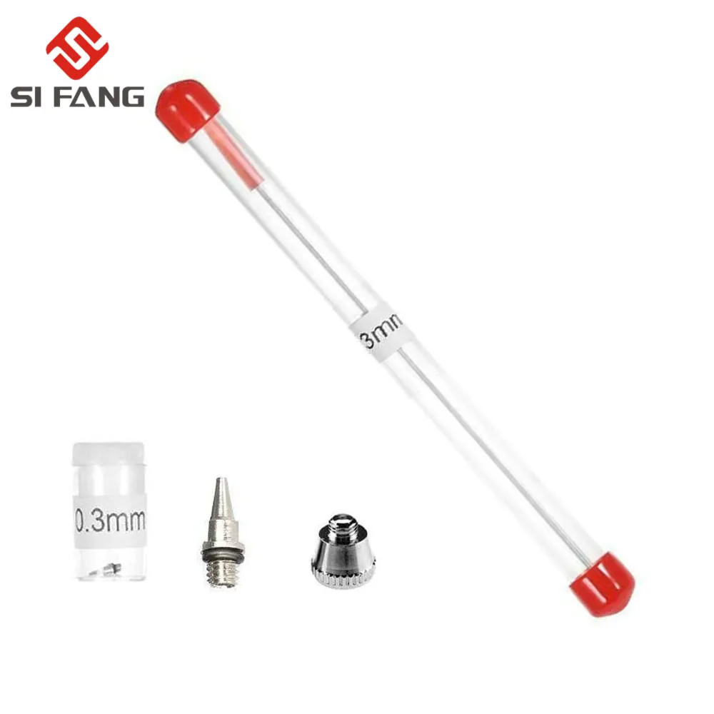 1/3pcs set 0.2/0.3/0.5mm Airbrush Nozzle Needle Airbrushes Spray Gun Spraying Paint Sprayer Replacement parts Tool Accessories