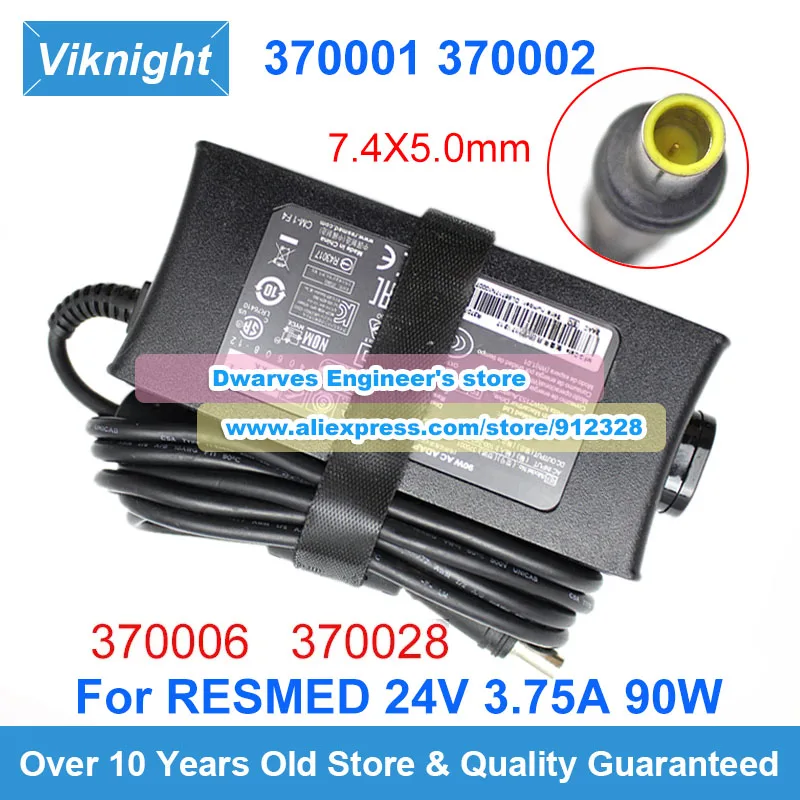 Genuine 370006 24V 3.75A AC Adapter 90W For Resmed Air Sense S10 IP22 37030 Air 10 370001 370002 DA-90F24 DA90A24 R370-7232