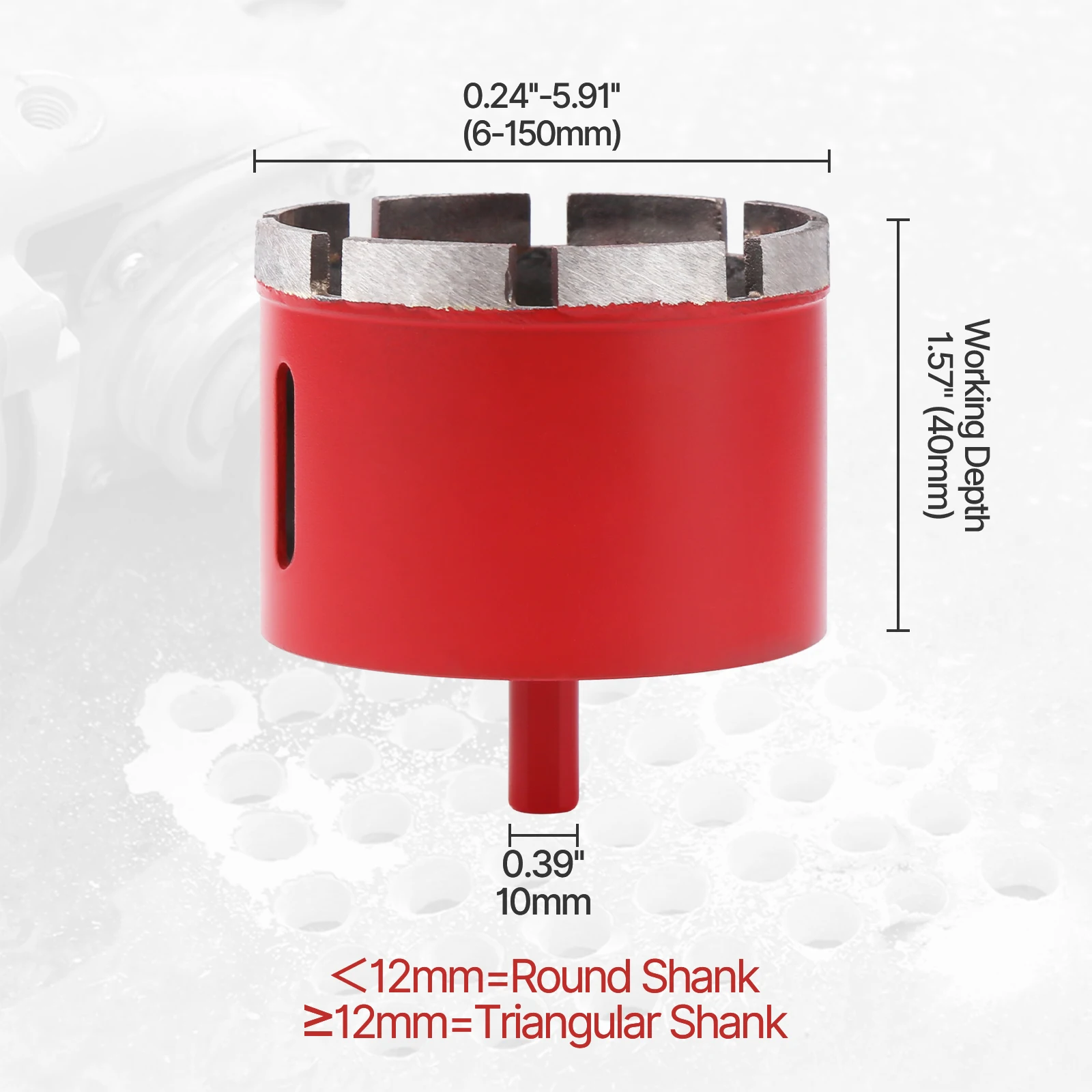 HEDA 1PC 6-120mm Marble Opener Diamond Core Bit Hole Saw Drill Bit Hole Opener for Marble Granite Brick Ceramic Concrete Drillin