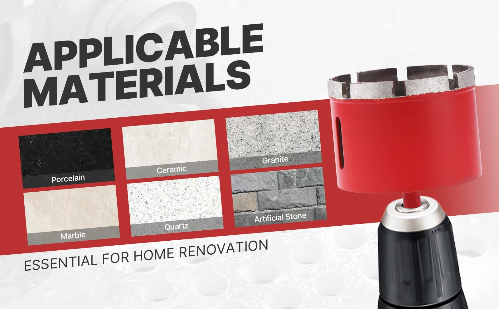 HEDA 1PC 6-120mm Marble Opener Diamond Core Bit Hole Saw Drill Bit Hole Opener for Marble Granite Brick Ceramic Concrete Drillin