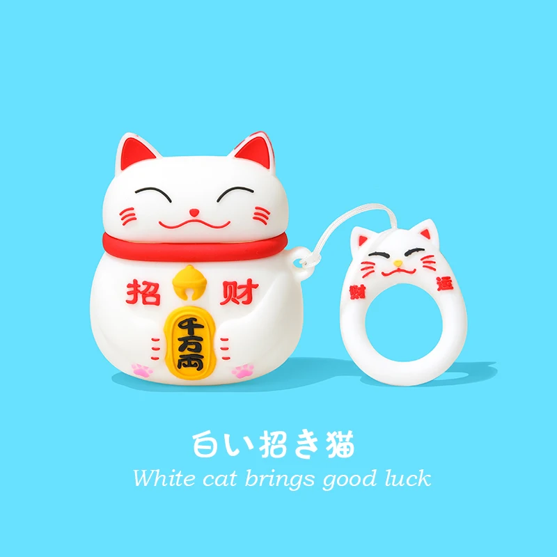Lucky Cat Lovely Case for Airpods Pro 2 Japanese Style Earphone Case For Apple Airpods 1 2 3 Cover for AirPods Pro 2 Case