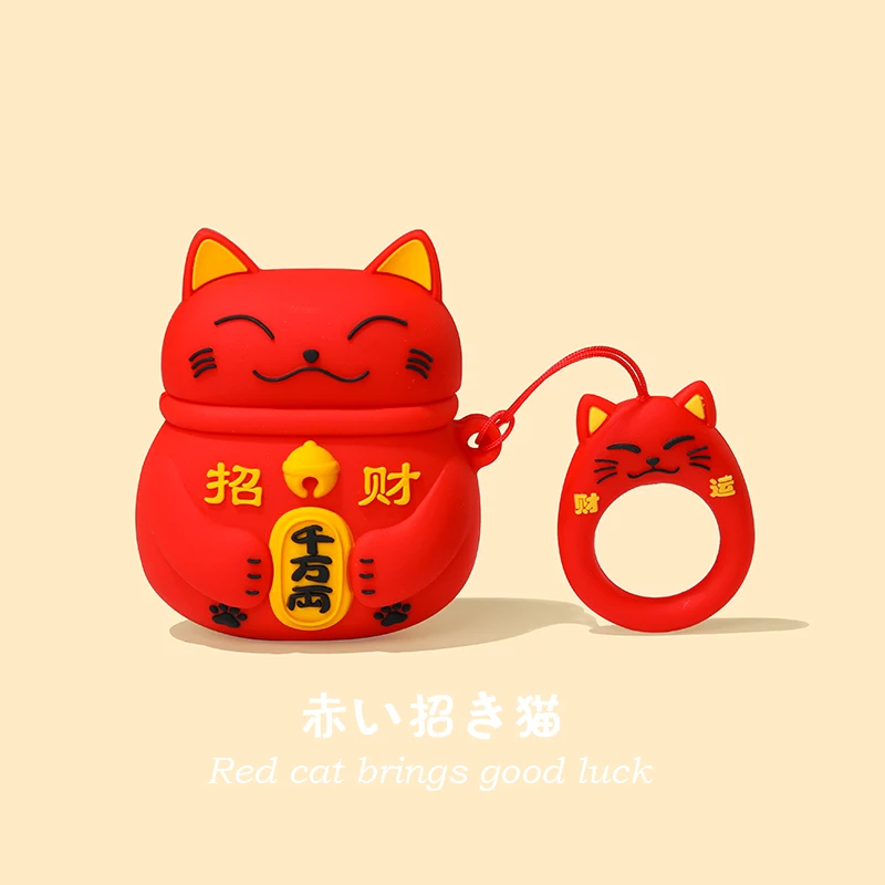 Lucky Cat Lovely Case for Airpods Pro 2 Japanese Style Earphone Case For Apple Airpods 1 2 3 Cover for AirPods Pro 2 Case