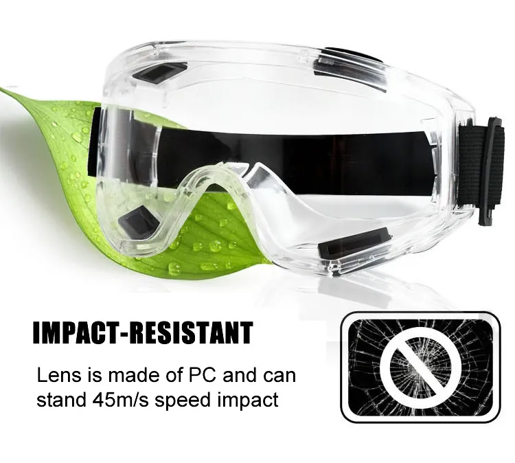 New Anti-Splash Safety Goggles Impact Resistant Windproof Anti-Dust Protective Glasses Wide View For Work DIY Daily Safety