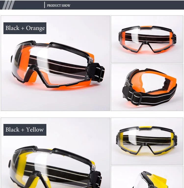 New Anti-Splash Safety Goggles Impact Resistant Windproof Anti-Dust Protective Glasses Wide View For Work DIY Daily Safety
