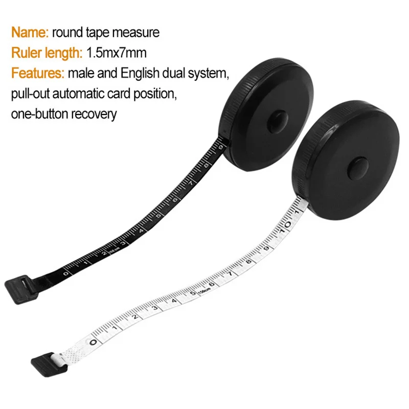 150cm Mini Tape Meter Tape Tailor Ruler Keychain Measuring Tape Clothing Size Tape Measure Portable Sewing Tools Accessory