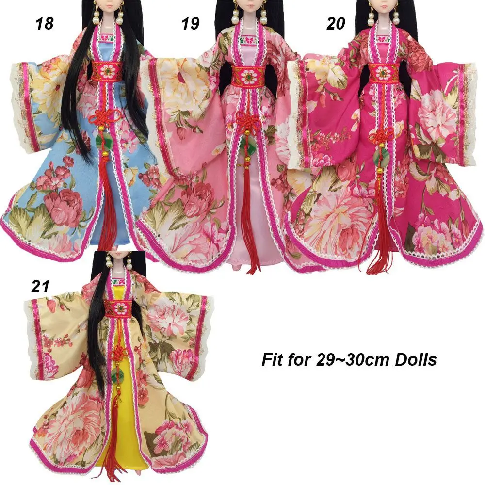 Newest Ancient Dress Doll Chinese Imperial Concubine Court Fairy Suit For 30cm Doll Accessories Girl Princess Dolls Clothes