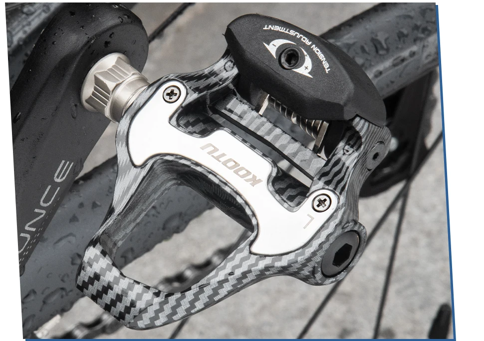 Road Bike Clipless Pedals Carbon Clip-On Pedals With Sealed Bearings Works With KEO And Shimano SPD System Locking Pedals
