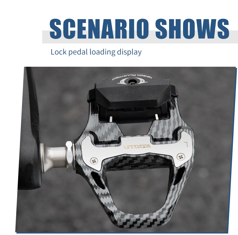 Road Bike Clipless Pedals Carbon Clip-On Pedals With Sealed Bearings Works With KEO And Shimano SPD System Locking Pedals
