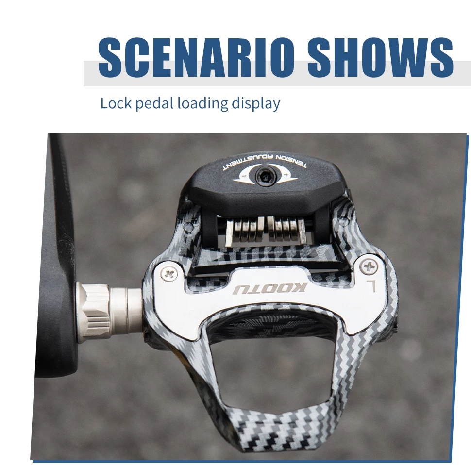 Road Bike Clipless Pedals Carbon Clip-On Pedals With Sealed Bearings Works With KEO And Shimano SPD System Locking Pedals