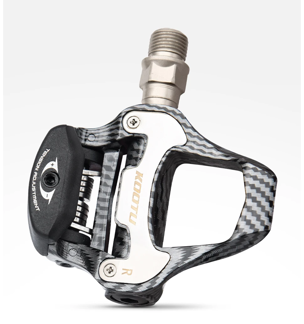 Road Bike Clipless Pedals Carbon Clip-On Pedals With Sealed Bearings Works With KEO And Shimano SPD System Locking Pedals