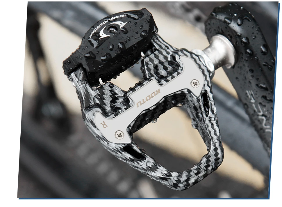 Road Bike Clipless Pedals Carbon Clip-On Pedals With Sealed Bearings Works With KEO And Shimano SPD System Locking Pedals