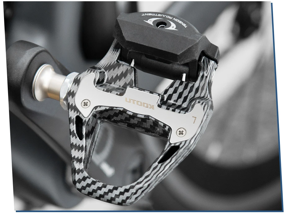 Road Bike Clipless Pedals Carbon Clip-On Pedals With Sealed Bearings Works With KEO And Shimano SPD System Locking Pedals