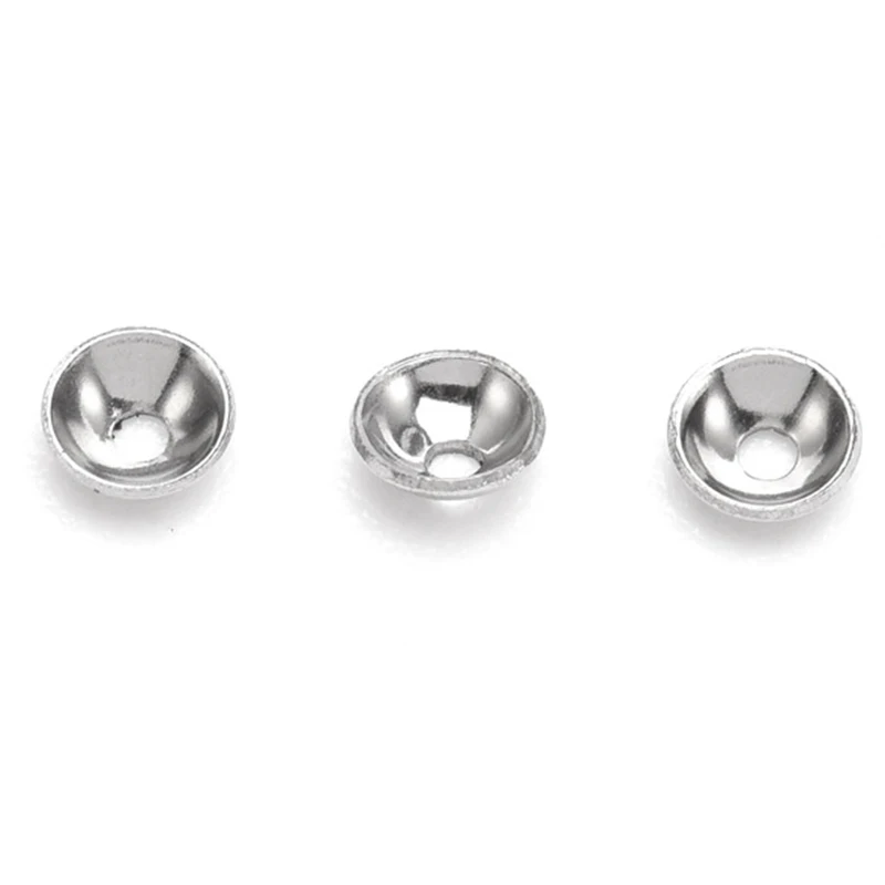 20Pcs 3-12mm Gold Plated Brass Round Bead Caps Spacer Beads High Quality for Diy Jewelry Making Components Accessories